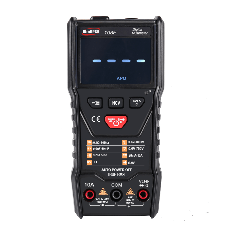 Winapex 108E 6000 Counts Automatic Scanning Ture RMS Digital Multimeter Automatic Identification Test AC/DC Voltage Current Resistance Continous Measurement - MRSLM