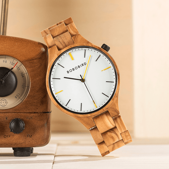 BOBO BIRD S27 Casual Style Men Wrist Watch Wooden Creative Quartz Watches - MRSLM