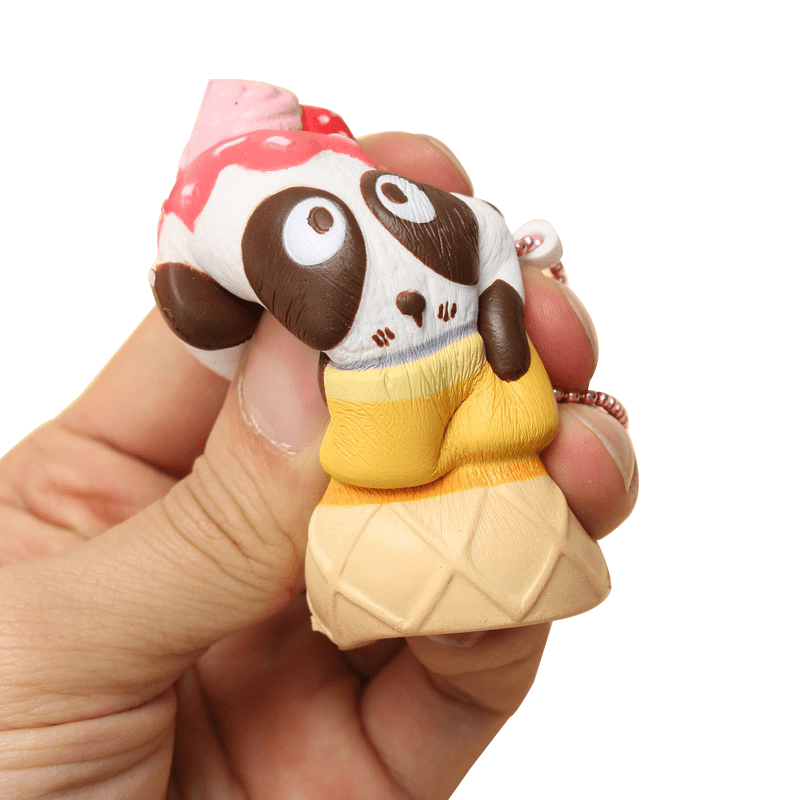 10PCS Wholesale Squishyfun Cute Panda Cream Super Slow Rising Squishy Original Packing Ball Chain Kid Toy - MRSLM