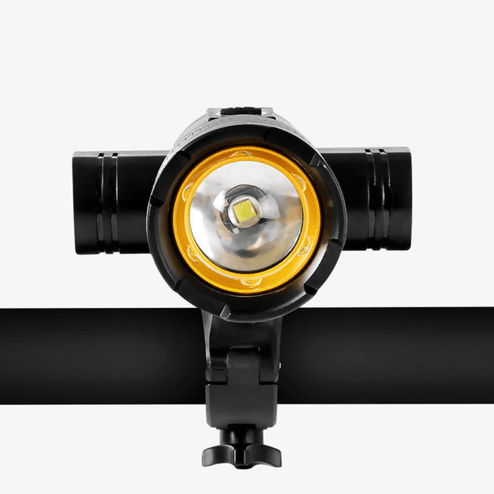 BIKIGHT T6 150LM Bicycle Headlight Powerful 1200Mah 3 Modes USB Rechargeable Bike Front Frame Light Cycling Camping with Taillight - MRSLM