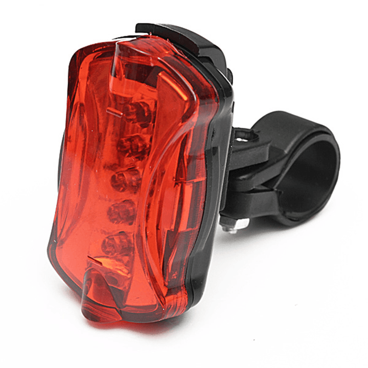 BIKIGHT 5 LED 7 Modes Bike Tail Light Cycling Bicycle Rear Lamp Night Safety Warning Lantern - MRSLM