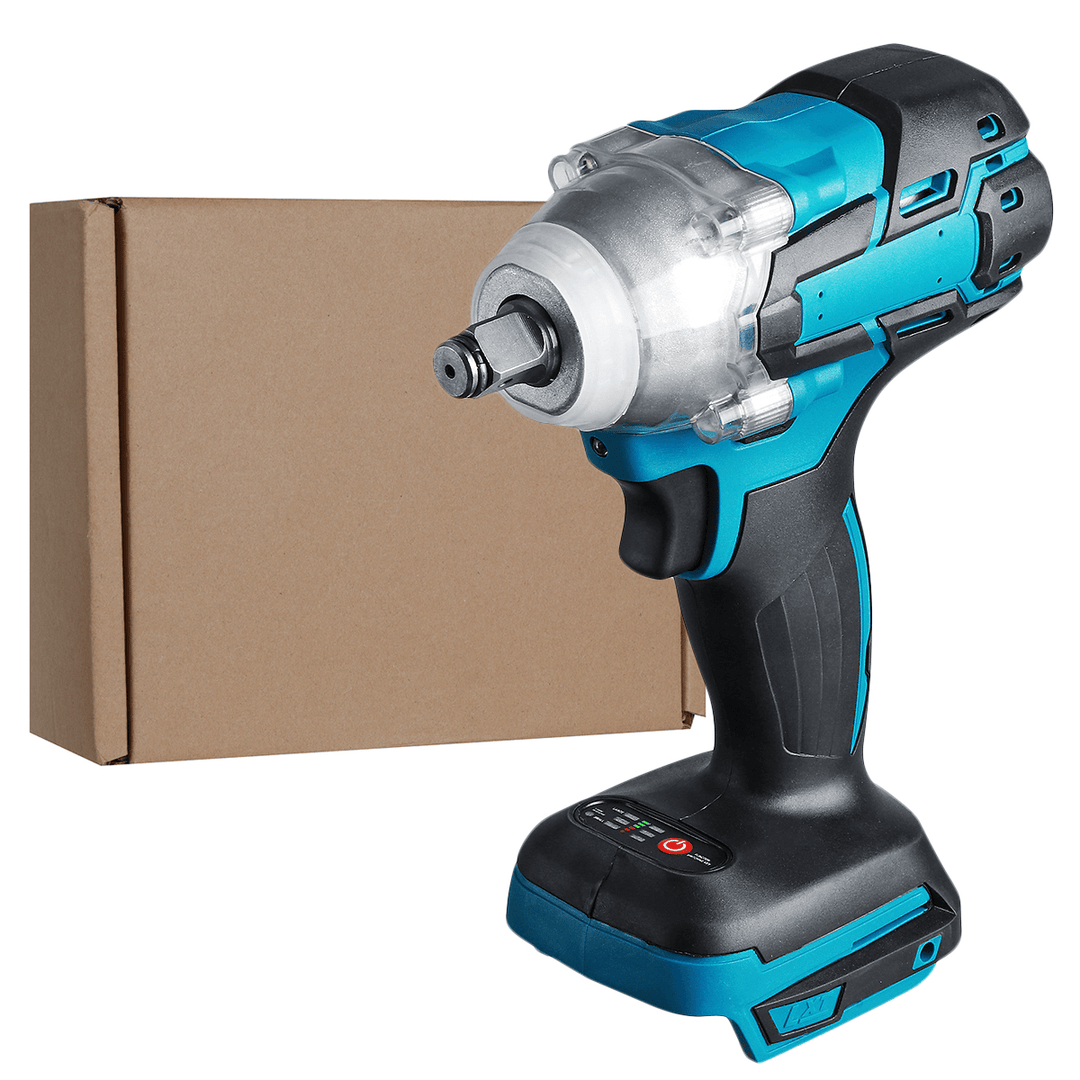 Cordless Brushless Impact Wrench 520N.M Torque 1/2'' Socket Electric Wrench Tool for Makita 18V Battery - MRSLM