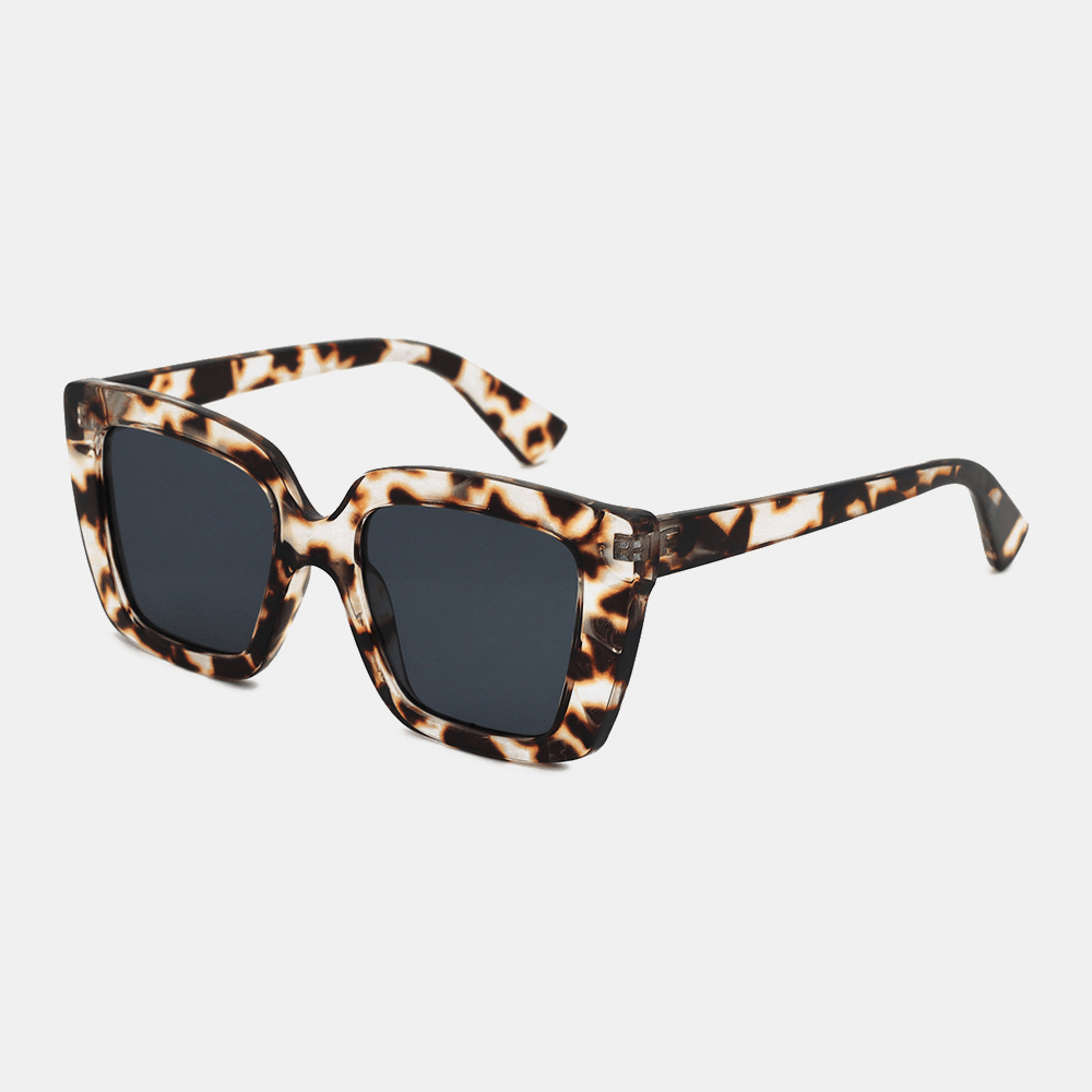 Unisex Leopard Thicken Full Frame Casual UV Protection Polarized Sunglasses - MRSLM