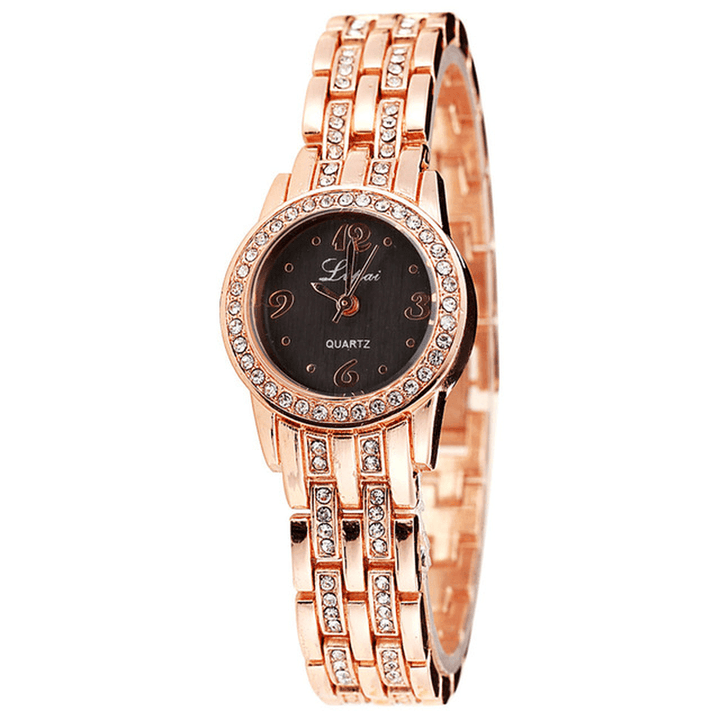 LVPAI XR1671-1 Diamond Dress Ladies Wrist Watch Full Steel Elegant Design Quartz Watch - MRSLM