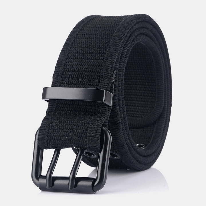 Men Canvas Camouflage Braided 110Cm Pin Buckle Wear-Resistant Outdoor Training Tactical Belts - MRSLM