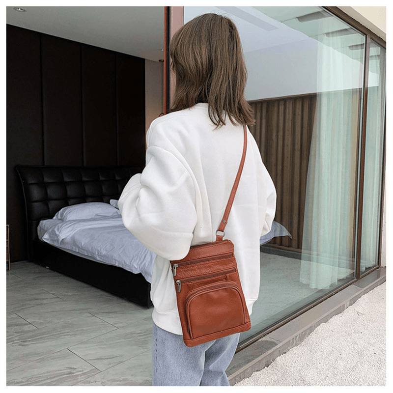 Women Multi-Pocket Multifunctional Shoulder Bag Crossbody Bag - MRSLM