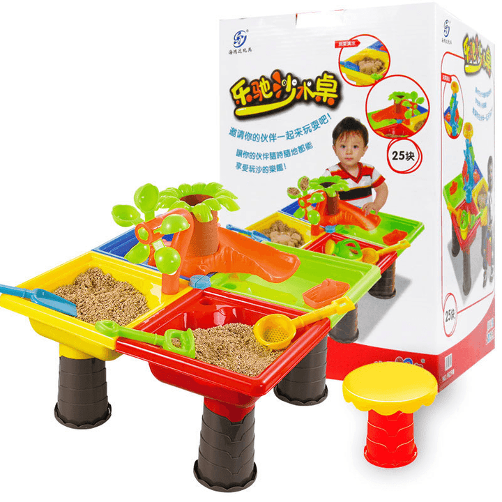 Children'S Boys Outdoor Large Beach Play Sand Table Set Girls Indoor Digging Sand and Water Toys and Equipment - MRSLM