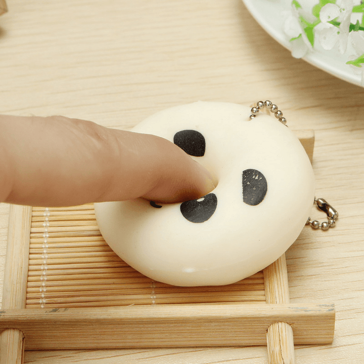 Squishy Squeeze Panda Sticky Rice Ball 5Cm Collection Ball Chain Phone Strap Decor Gift Toy - MRSLM