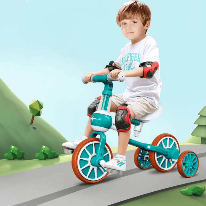 PORSA PIM 3-In-1 Kids Tricycle Baby Balance Bike Ride Slip Dual Mode Children Bike with Detachable Pedal for 1-4 Year Old - MRSLM