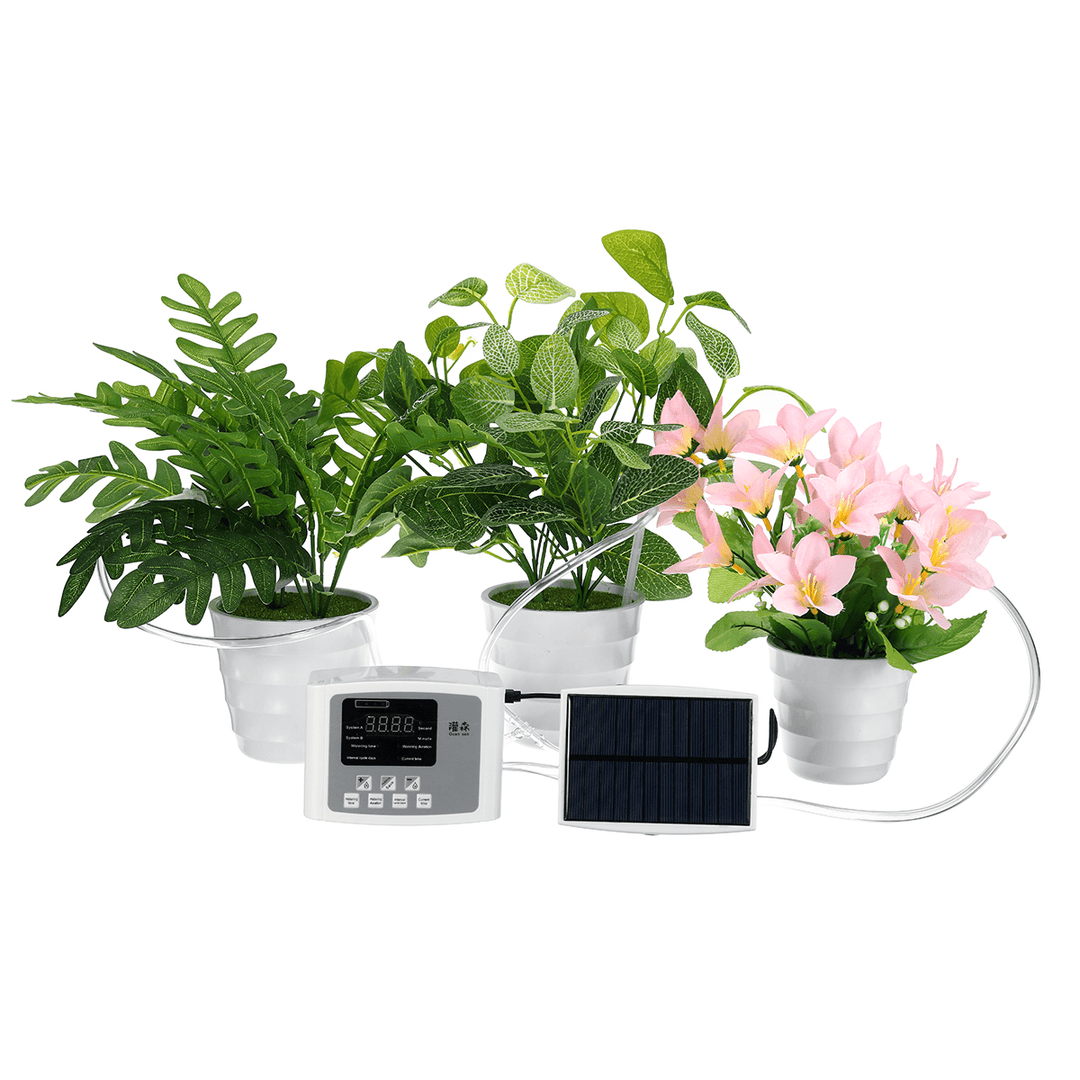 Solar Automatic Watering Device Drip Irrigation Garden Tools Water Pump Timer - MRSLM