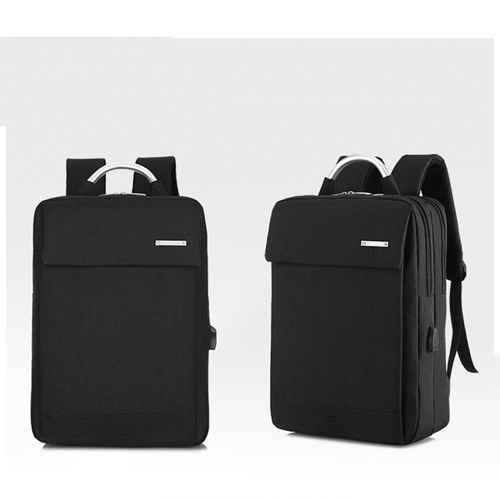 Men Casual Business Large Capacity Multifunctional Backpack with USB Charging Port - MRSLM