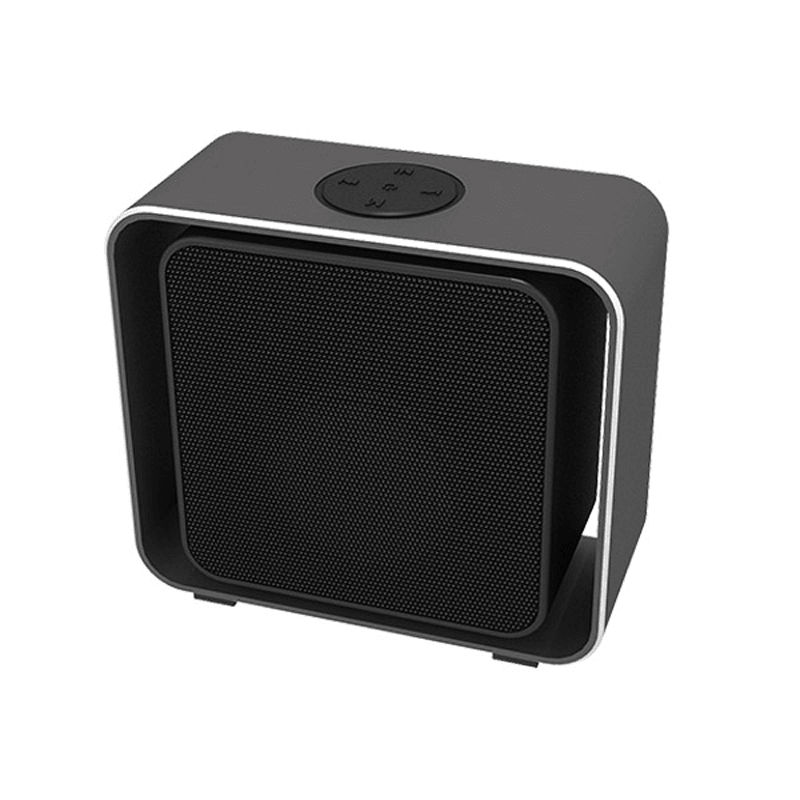 USB Charging LED BT/TF/FM Bluetooth Speaker 360 Rotation Radio Alarm Clock - MRSLM