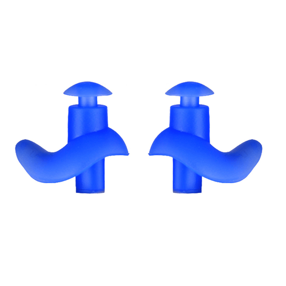 1 Pair Swimming Earplugs Waterproof Reusable Silicone Ear Plugs Showering Bathing Surfing Snorkeling for Adults - MRSLM