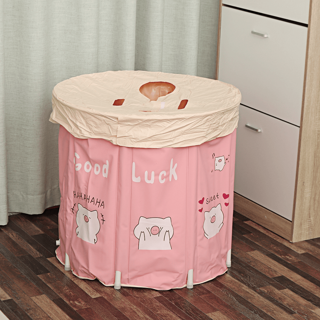 70Cm Portable Bathtub Folding Bath Bucket Adult Tub Baby Swimming Pool Bathroom SPA - MRSLM