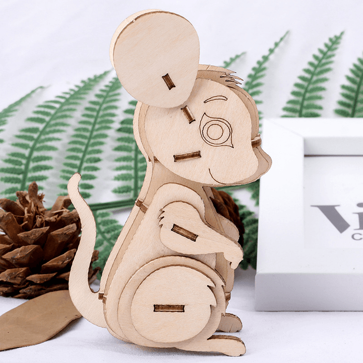 Children'S DIY Wooden Toys, Wooden Toy Models, Three-Dimensional Puzzles, Assembling Insect Models - MRSLM