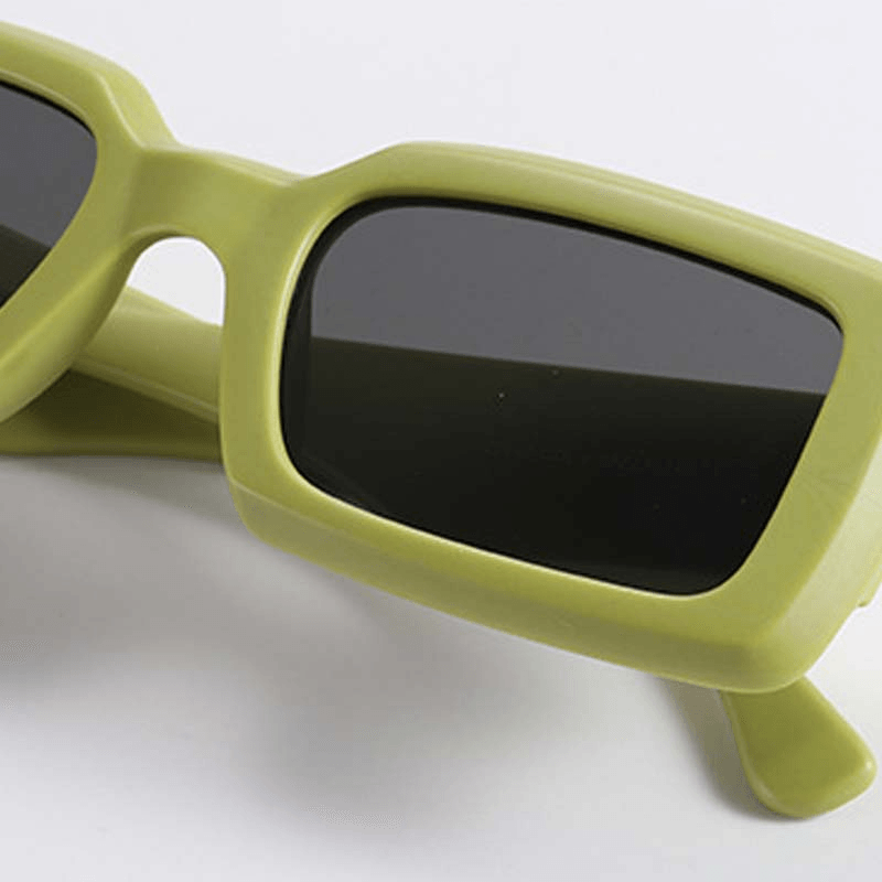 Fashion Prsonality Square Avocado Green Sunglasses - MRSLM