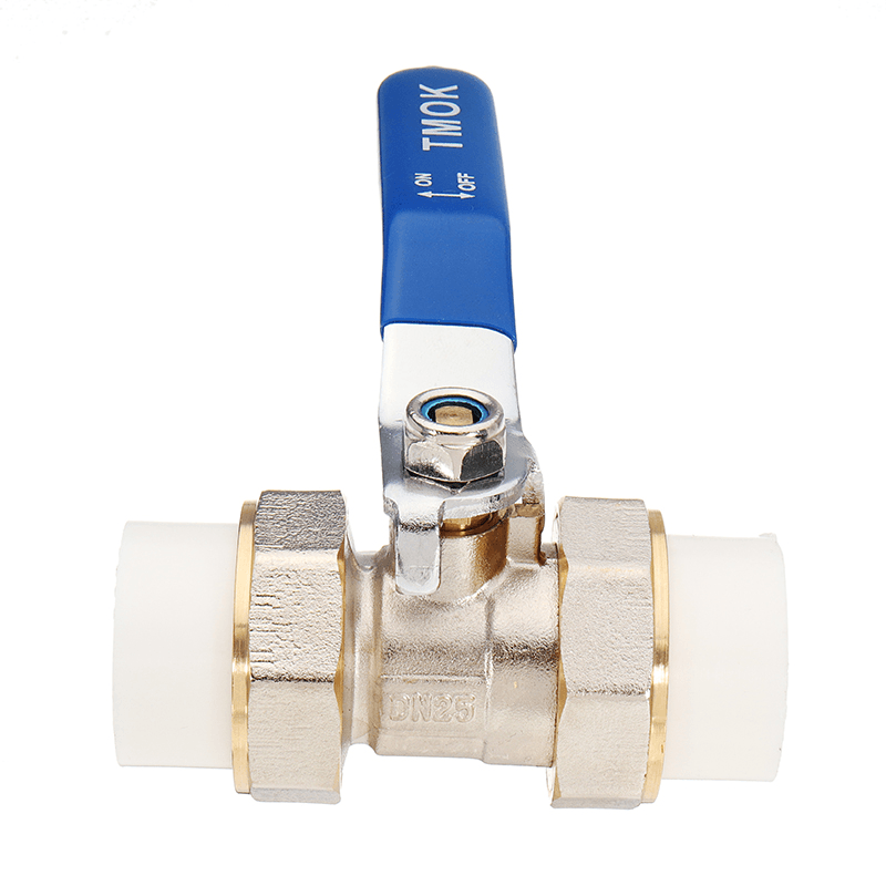 TMOK 3/4" 1" 1-1/4" PPR Brass Ball Valve Heat Fusion Double Union Socket Plumbing Fitting - MRSLM