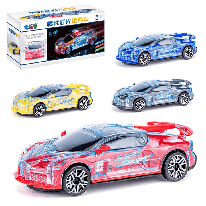 Children'S Electric Universal Transparent Police Car Toy - MRSLM