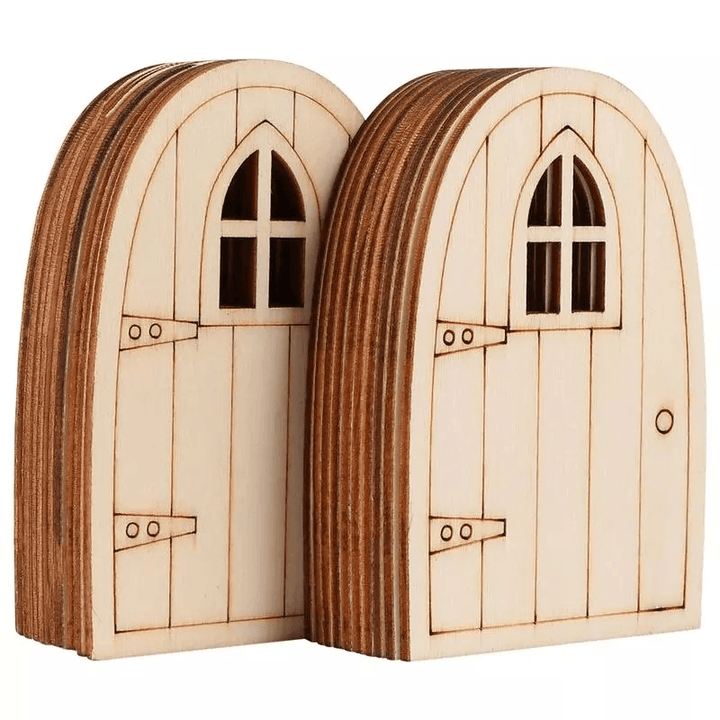 2Mm Wooden Fairy Door Creative Decoration - MRSLM