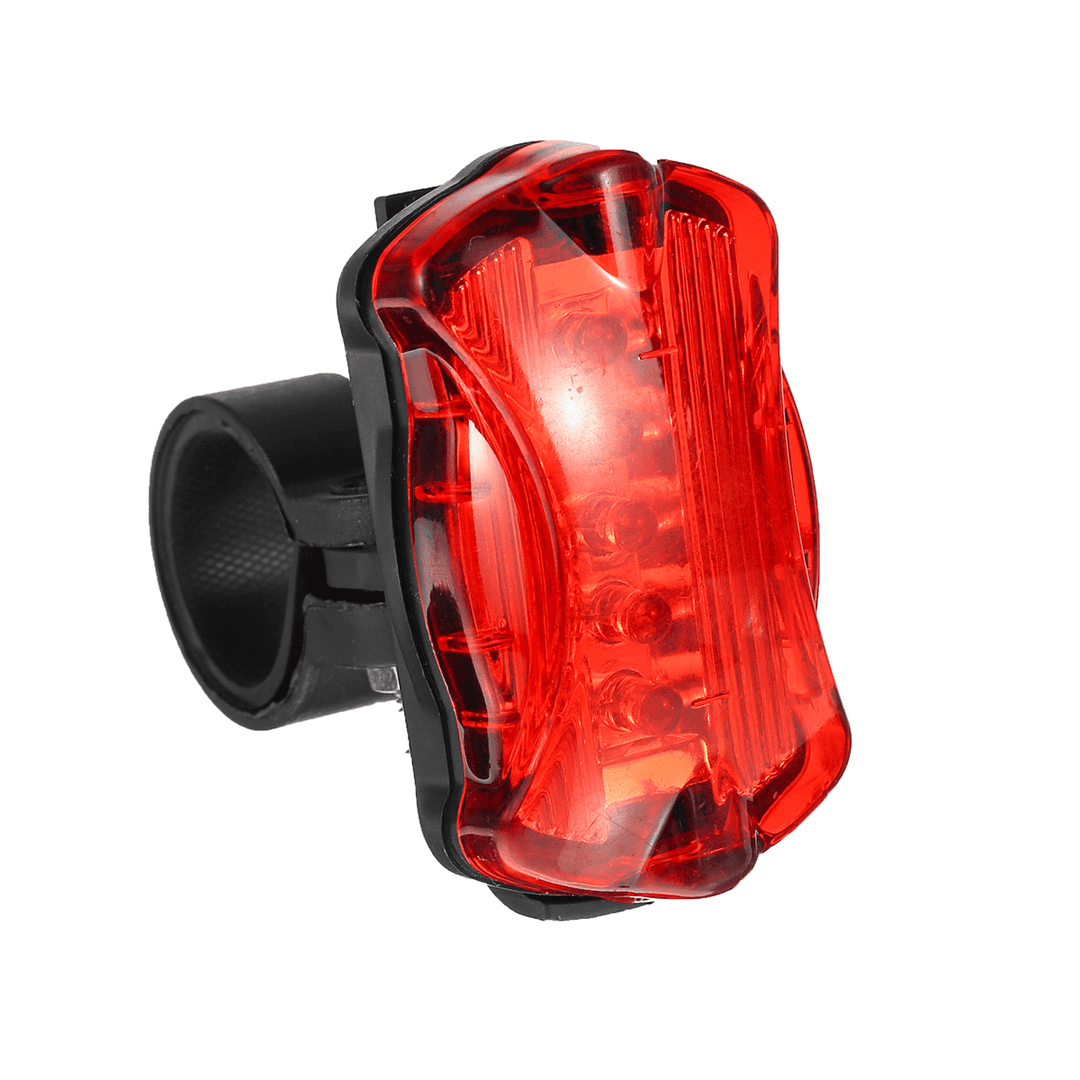 BIKIGHT 5 LED 7 Modes Bike Tail Light Cycling Bicycle Rear Lamp Night Safety Warning Lantern - MRSLM