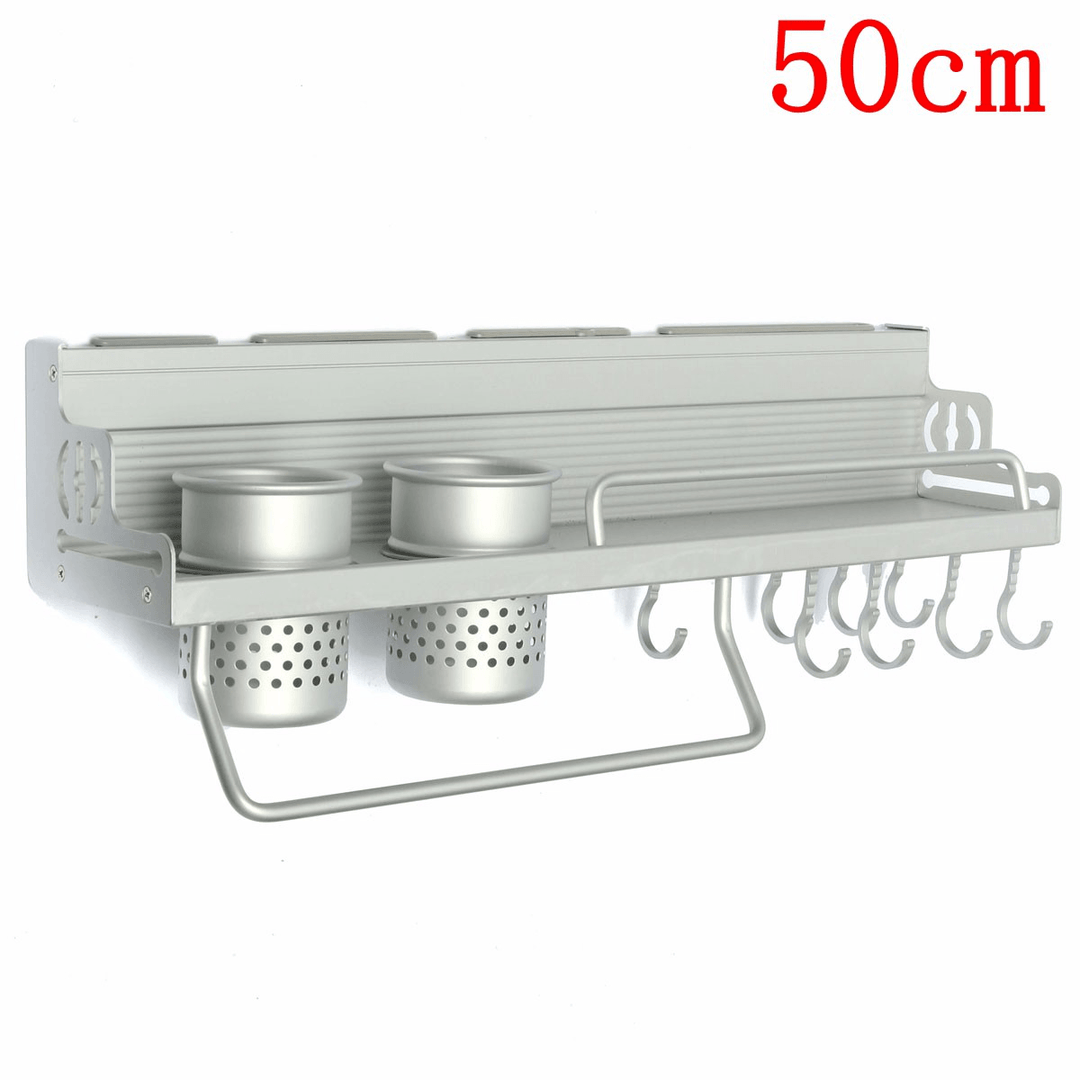 Multifunction Kitchen Pan Storage Rack Organizer Holder Hooks Spice Shelf - MRSLM