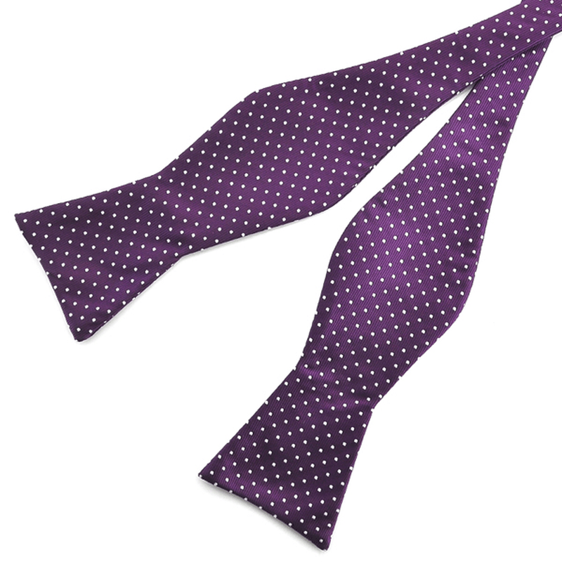 Pensee Men'S Bow Ties Casual Polka Dot Paisley Jacquard Woven Silk Neckties Accessory - MRSLM