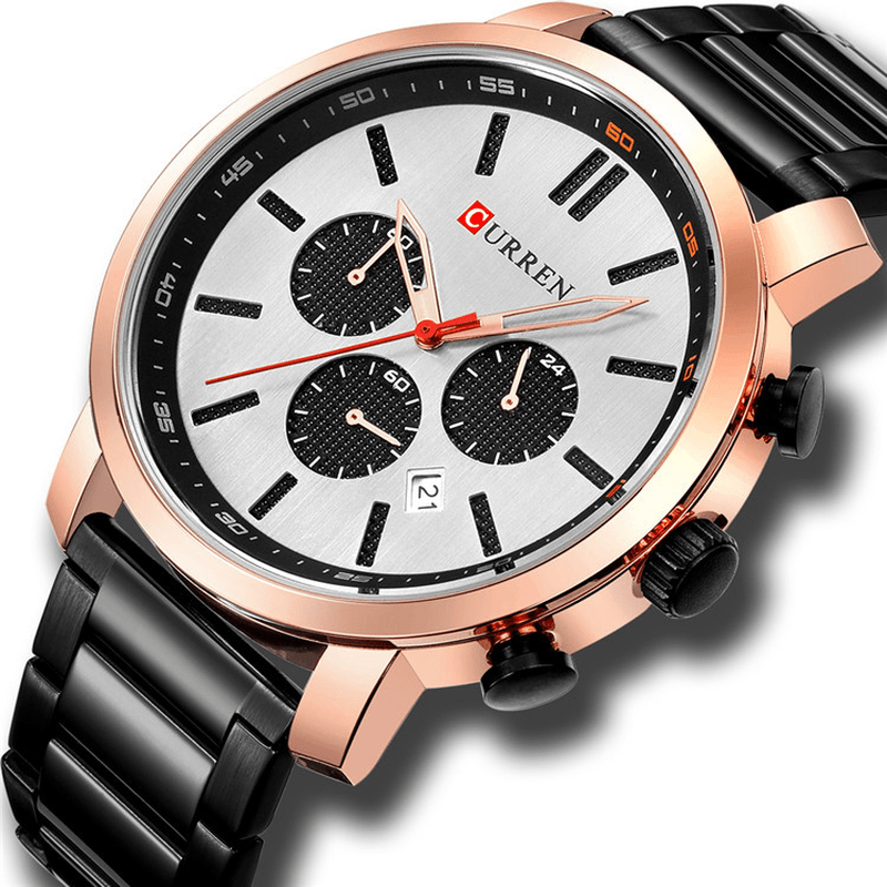 CURREN 8315 Chronograph Waterproof Quartz Watch Business Style Men Wrist Watch - MRSLM