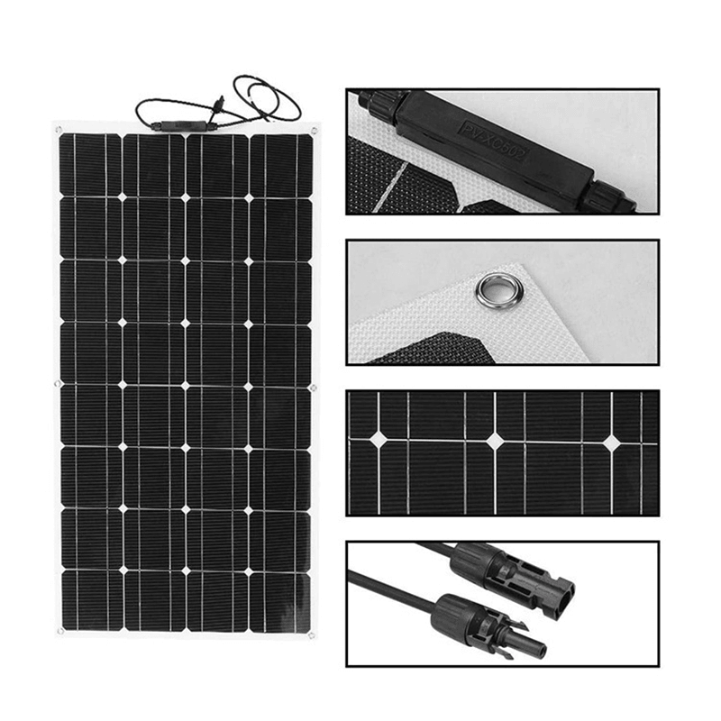 18V 100W ETFE Sunpower Flexible Solar Panel Monocrystalline Silicon Laminated Solar Panel 1050*540Mm - MRSLM