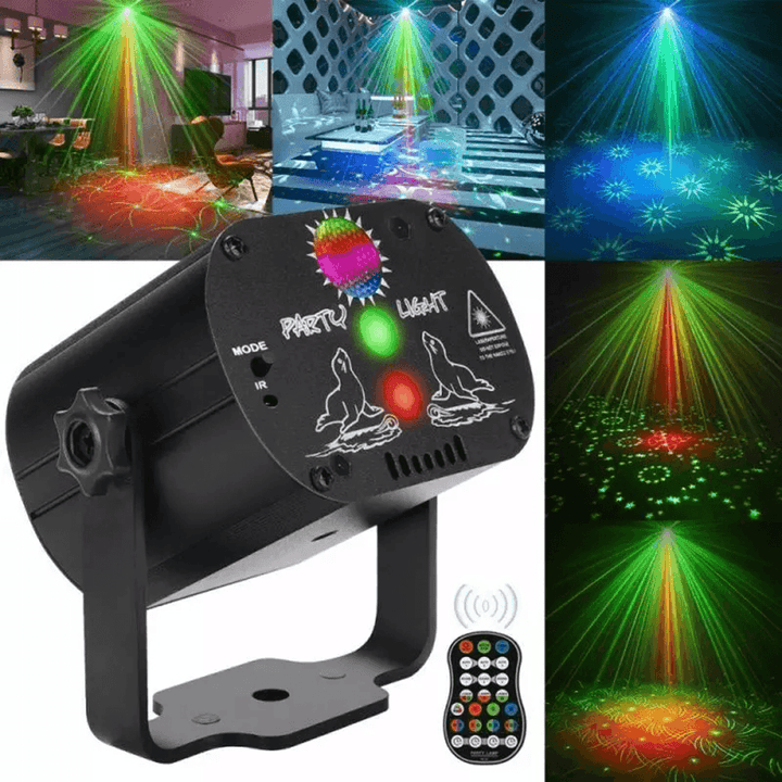 60 Patterns Laser Stage Light LED Disco Light DJ Moving Head Laser Projection Lamp Stage Lighting - MRSLM