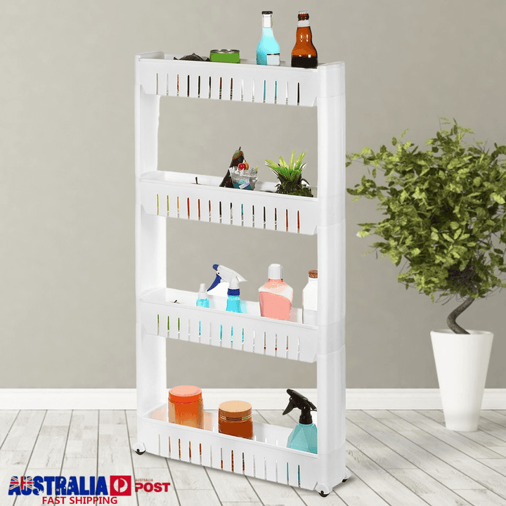 3/4 Layers Multi-Function Rack Shelf Portable Cart Storage for Kitchen Bathroom Arrangement - MRSLM