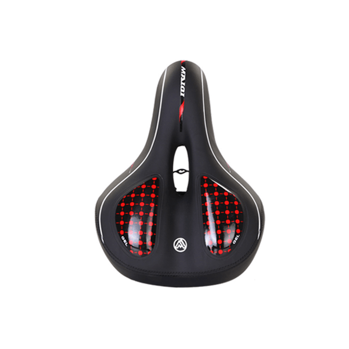 Comfortable Bike Seat Hollow-Carved Memory Foam Padded Leather Bike Saddle Bicycle Soft Cushion Cycling Bike Seat - MRSLM