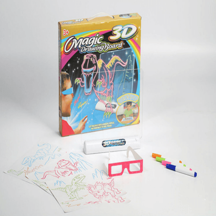 Children'S Luminous 3D Drawing Writing Board - MRSLM