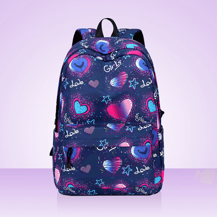 Love Pattern School Bag 15.6'' Laptop Backpack Rucksack Daypack - MRSLM