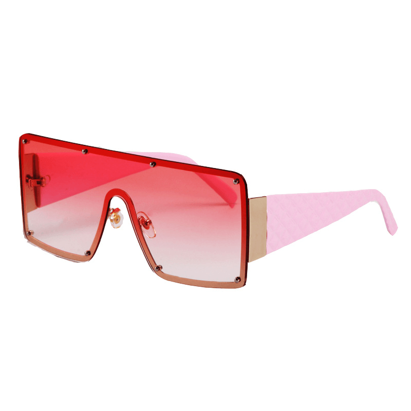 Large Square Frame One-Piece Sunglasses - MRSLM