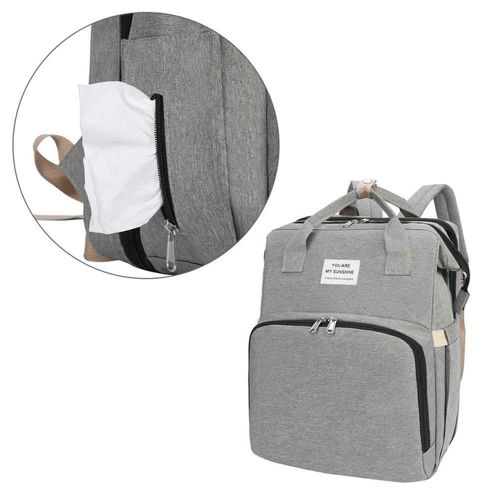 Portable Diaper Bag Folding Baby Travel Large Backapack Outdoor Foldable Baby Bed Mommy Bags - MRSLM