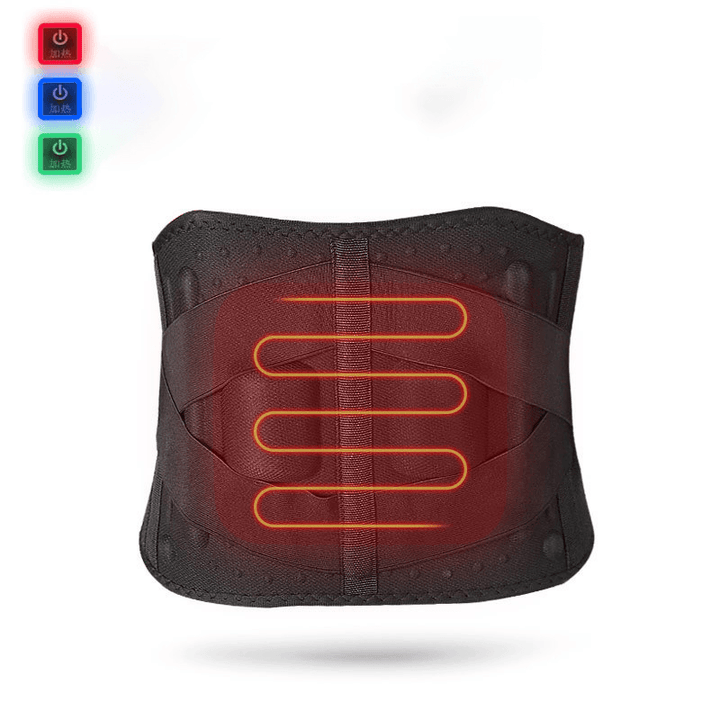 Adjustable Waist Support Belt 3 Modes Heating Back Massage Band Lumbar Brace - MRSLM