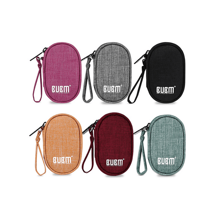 BUBM Travel Carrying Case for Small Electronics and Accessories Earphone Earbuds Cable Change Purse - MRSLM