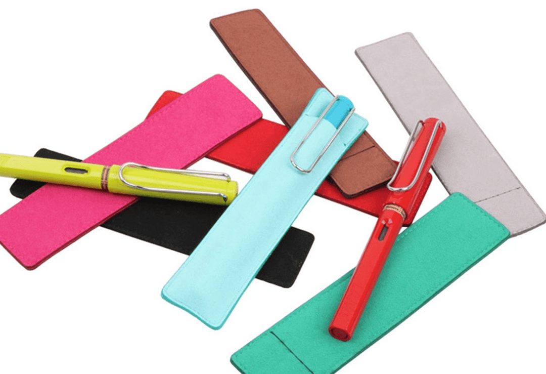 Fountain Pen Bag Scrub Leather Pencil Case Stationery Storage Bag - MRSLM