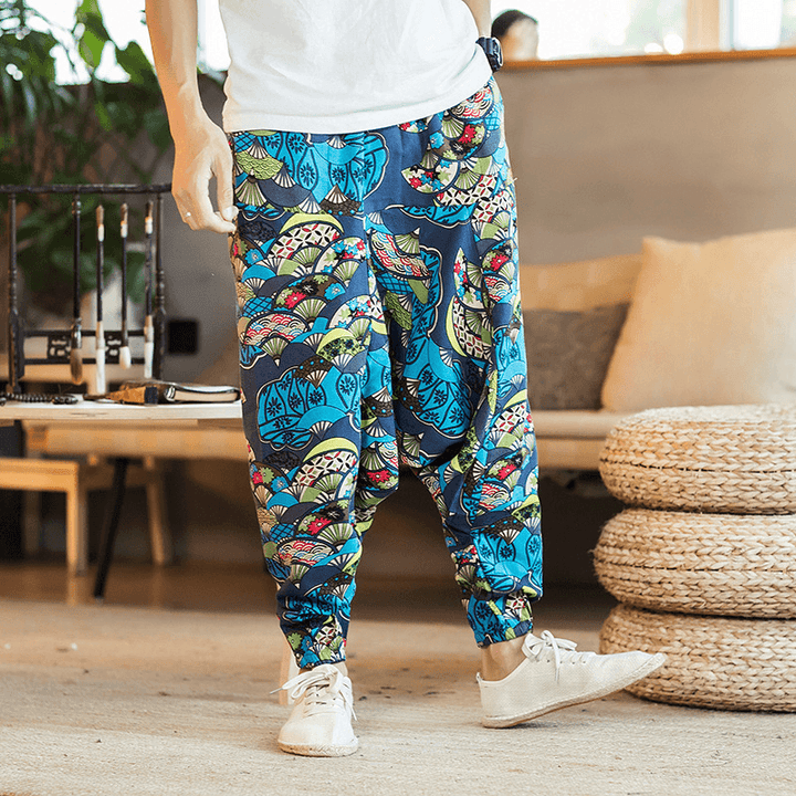 Loose Hip-Hop National Style Linen Casual Pants Men Loose - MRSLM