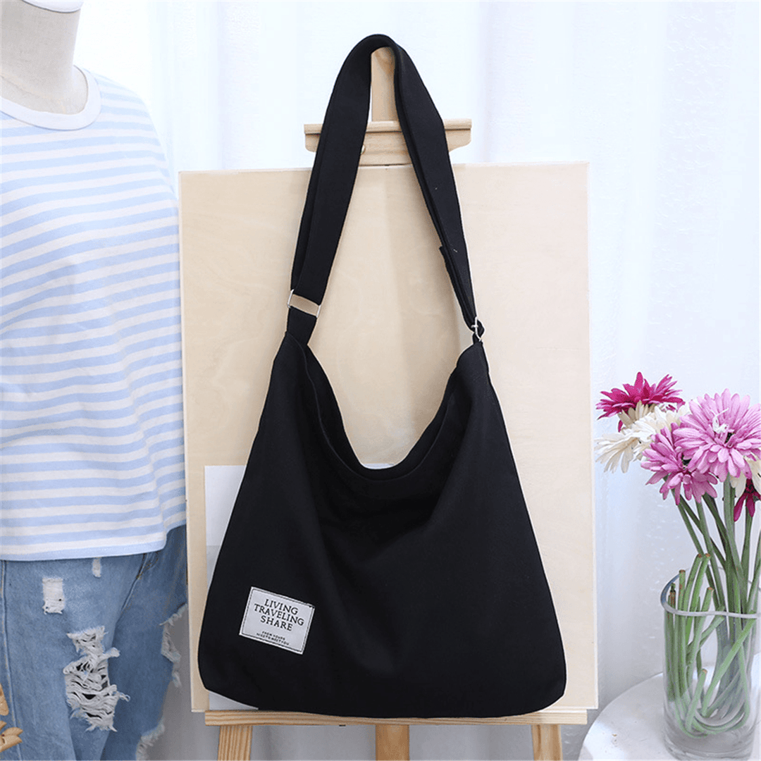 12L Women Large Canvas Handbag Shoulder Bag Tote Ladies Girl School Travel Bag - MRSLM