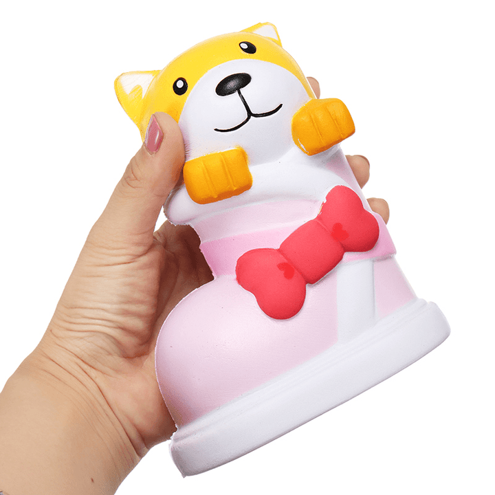 Squishyshop Puppy in Boots Jumbo Dog Shoes Squishy Slow Rising with Packaging Collection Gift Decor - MRSLM