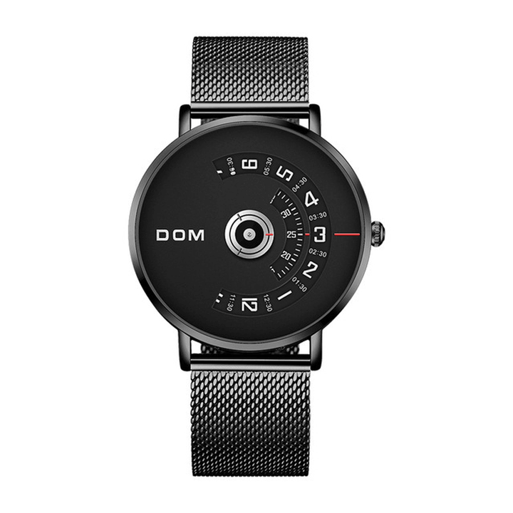 DOM M-1303 Fashion Men Watch Creative Dial 3ATM Waterproof Quartz Watch - MRSLM