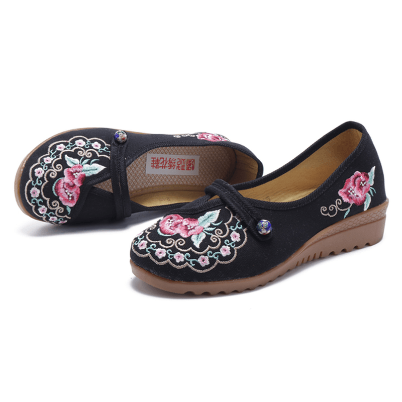 Flower Embroidery Comfortable Soft Flats - MRSLM