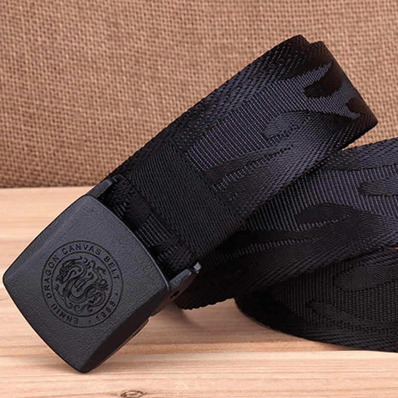 125CM Automatic Buckle Nylon Belt Men Army Tactical Alloy Buckle Pants Strap - MRSLM