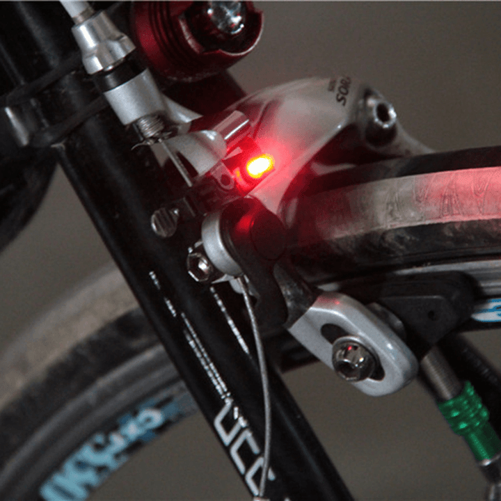 Mini Travel Wheel Spokes Bike Brake Light Mountain Road Bicycle Led Light Real Cycling Accessories - MRSLM