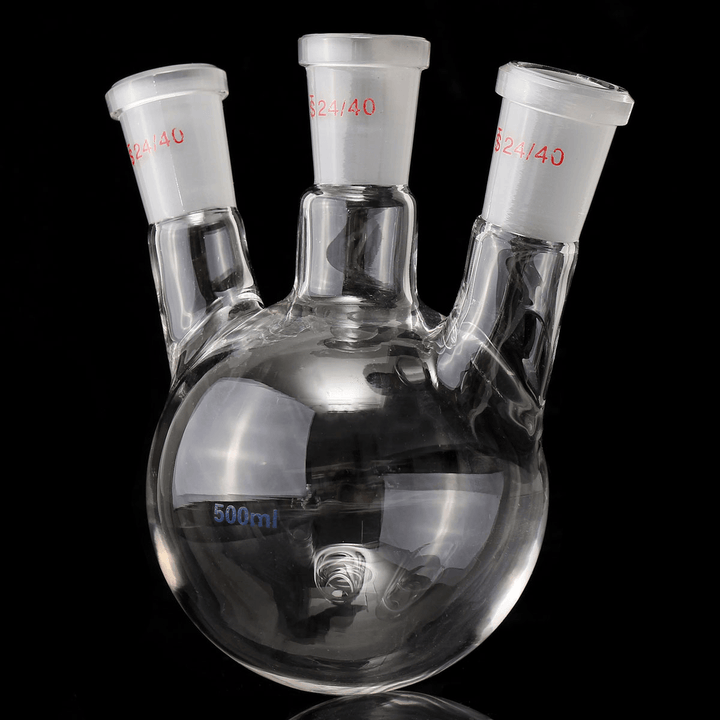 24/40 500Ml 3 Neck round Bottom Flask Bottle Lab Glassware Borosilicate - MRSLM