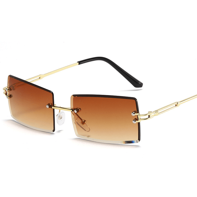 Sunglasses Rimless Diamond Cut-Edge Sunglasses Square Square - MRSLM