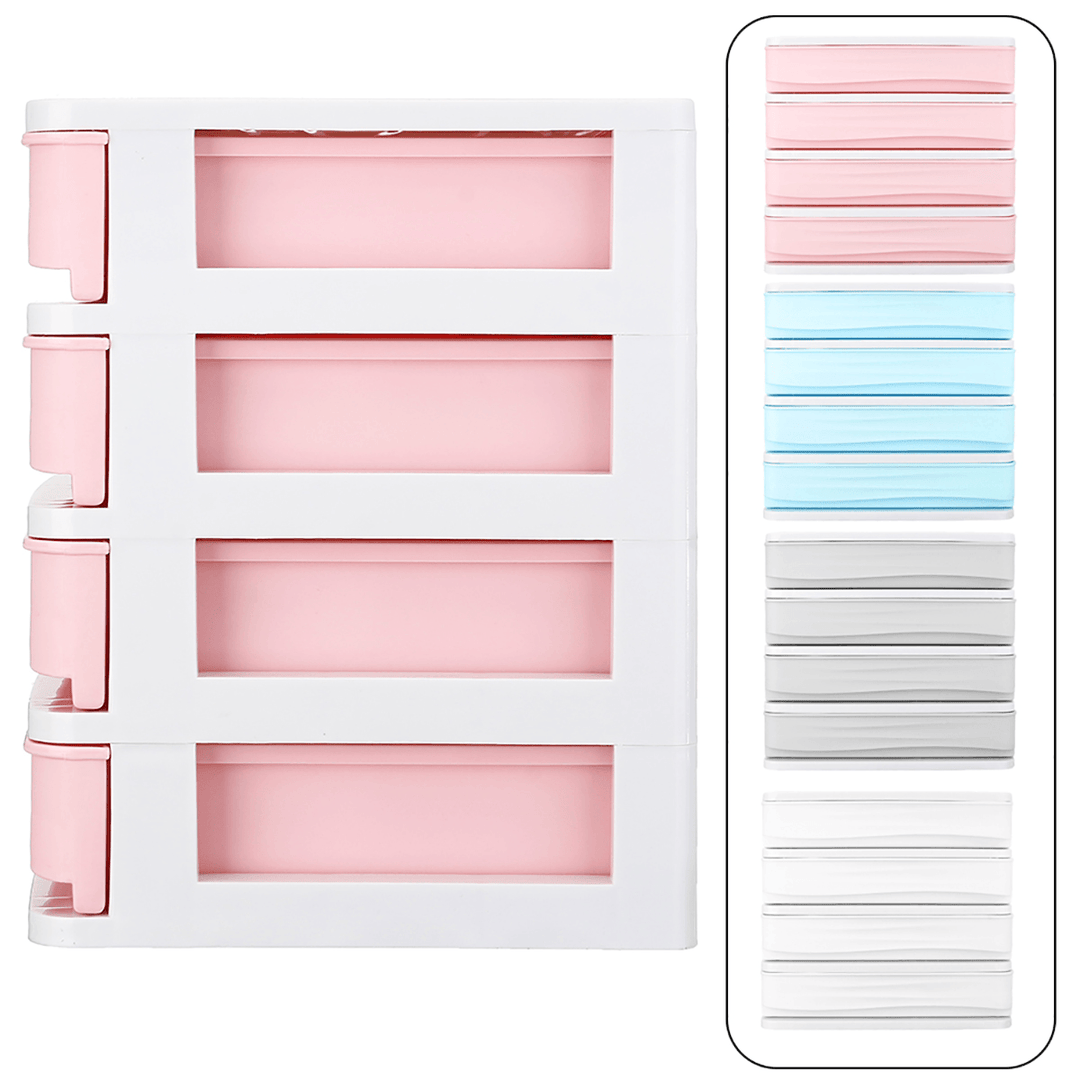 1/2/3/4 Tiers Multilayer Drawer Type Makeup Box Cosmetic Makeup Box Desktop Organizer Storage Box Display Box - MRSLM