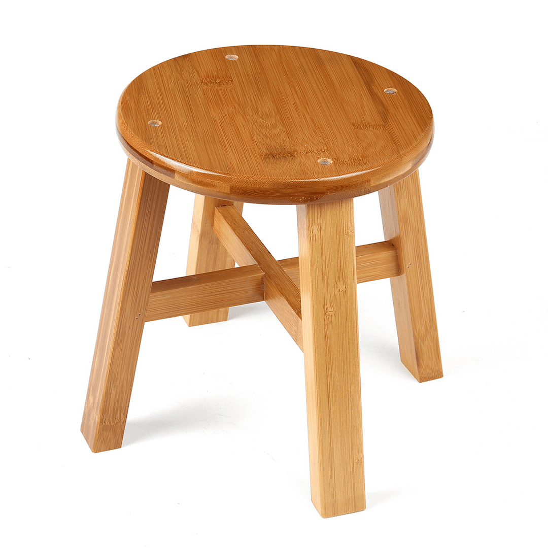 Circular Solid Wooden Stool Small Bench Sofa Tea Table Chair Shoe Bench Stool for Children'S Adult Stool Living Room - MRSLM