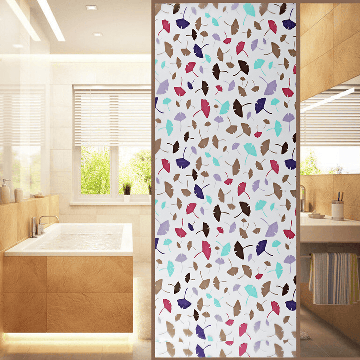 3D PVC Waterproof Glass Sticker UV Blocking Window Film Decor Privacy Static Cling for Bath Decor - MRSLM